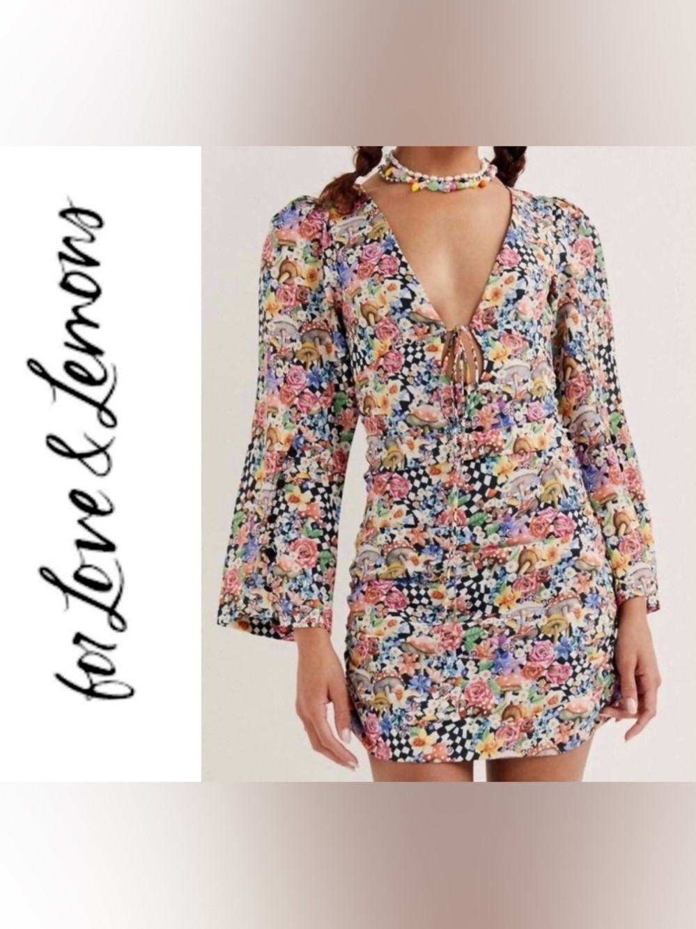 For Love & Lemons June cap sleeve mini dress - NWT size XS
